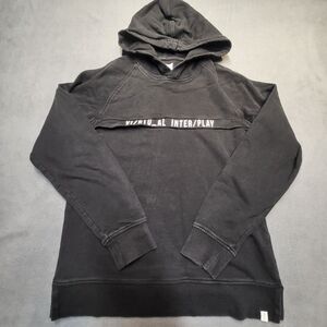 Jack And Jones Core Hoodie Mens L Black Pullover Sweatshirt Long Sleeve Graphic